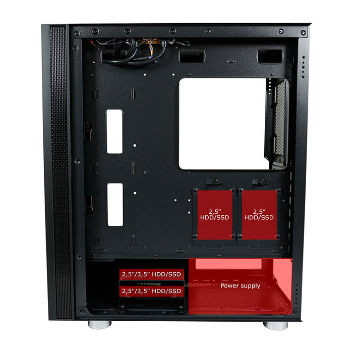 LC-Power LC-8000B Midi Tower Negro para PC Juego