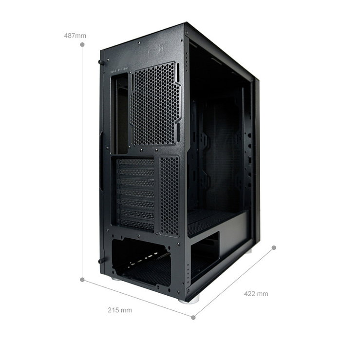 LC-Power LC-8000B Midi Tower Negro para PC Juego