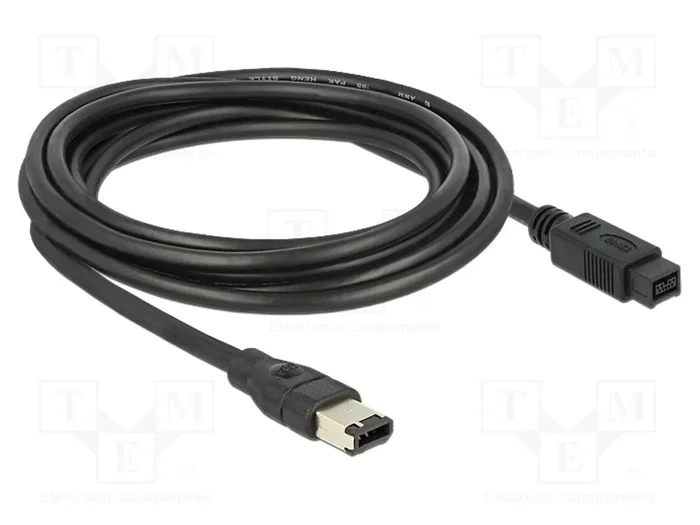 DeLOCK Kabel FireWire 9 Pin a 6 Pin, 3 m, Gris DeLOCK Kabel FireWire 9 Pin a 6 Pin, 3 m, Gris