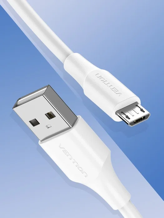Vention Cable USB 2.0 de USB-A a Micro-B de 2m, Blanco