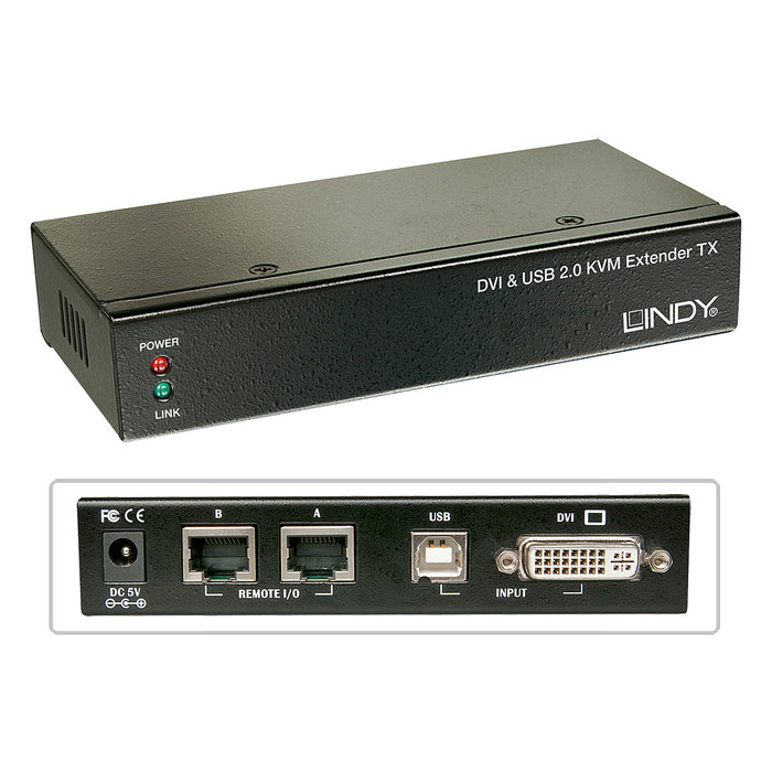 Lindy KVM Switch 39377 Negro DVI-D