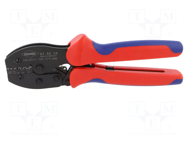 KNIPEX Crimpadora para terminales de cable y casquillos aislados