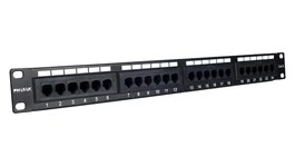 Phasak Panel de Parcheo PU 2420 Cat.6 UTP RJ45 24 Puertos 1U Negro