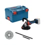 Bosch - Amoladora de hormigón a batería PROFESSIONAL GBR 18V-15 S con maletín, llave inglesa, broca y muela abrasiva - Sin batería ni cargador - AACBW95217