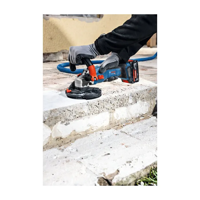 Bosch - Amoladora de hormigón a batería PROFESSIONAL GBR 18V-15 S con maletín, llave inglesa, broca y muela abrasiva - Sin batería ni cargador - AACBW95217