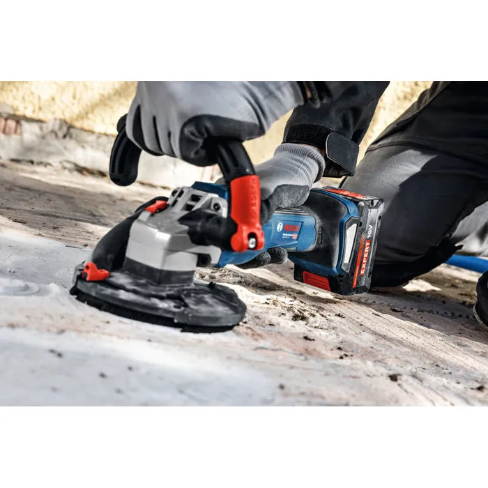 Bosch - Amoladora de hormigón a batería PROFESSIONAL GBR 18V-15 S con maletín, llave inglesa, broca y muela abrasiva - Sin batería ni cargador - AACBW95217