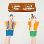 Color Baby Marionetas Los Tres Cerditos set 4 piezas de 25 cm