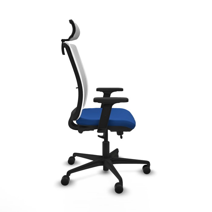 PIQUERAS Y CRESPO Silla de oficina Haches con mecanismo Sincro/Traslack Azul y Blanco PIQUERAS Y CRESPO Silla de oficina Haches con mecanismo Sincro/Traslack Azul y Blanco