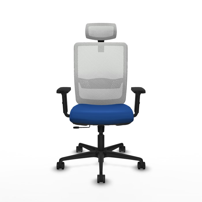 PIQUERAS Y CRESPO Silla de oficina Haches con mecanismo Sincro/Traslack Azul y Blanco PIQUERAS Y CRESPO Silla de oficina Haches con mecanismo Sincro/Traslack Azul y Blanco