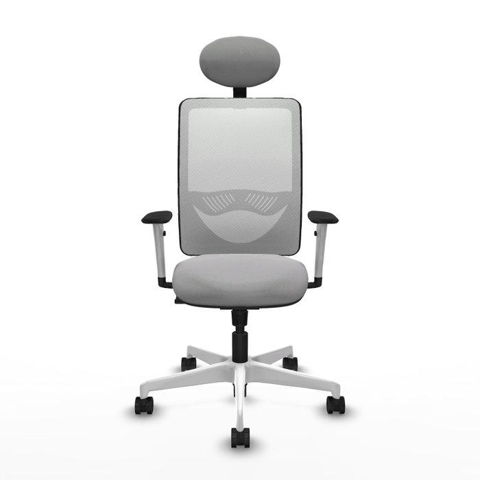 PIQUERAS Y CRESPO Silla de oficina Zulema con mecanismo Sincro, Gris claro y Blanco PIQUERAS Y CRESPO Silla de oficina Zulema con mecanismo Sincro, Gris claro y Blanco