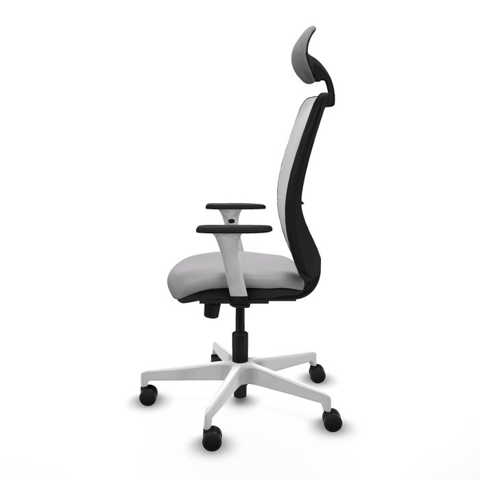 PIQUERAS Y CRESPO Silla de oficina Zulema con mecanismo Sincro, Gris claro y Blanco PIQUERAS Y CRESPO Silla de oficina Zulema con mecanismo Sincro, Gris claro y Blanco