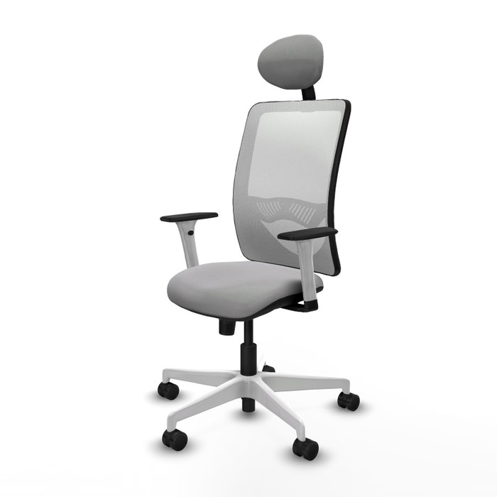 PIQUERAS Y CRESPO Silla de oficina Zulema con mecanismo Sincro, Gris claro y Blanco PIQUERAS Y CRESPO Silla de oficina Zulema con mecanismo Sincro, Gris claro y Blanco