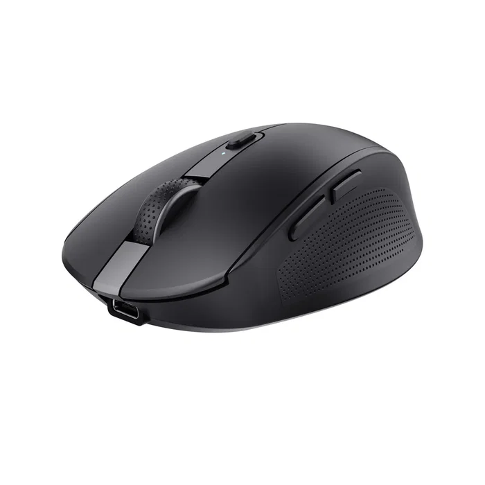 Trust Ozaa - Ratón Inalámbrico Bluetooth/2.4GHz Compacto Silencioso para Oficina, 3200 DPI, Multidispositivo (hasta 3), Recargable USB-C, 6 Botones, Negro Trust Ozaa - Ratón Inalámbrico Bluetooth/2.4GHz Compacto Silencioso para Oficina, 3200 DPI, Multidispositivo (hasta 3), Recargable USB-C, 6 Botones, Negro