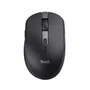 Trust Ozaa - Ratón Inalámbrico Bluetooth/2.4GHz Compacto Silencioso para Oficina, 3200 DPI, Multidispositivo (hasta 3), Recargable USB-C, 6 Botones, Negro