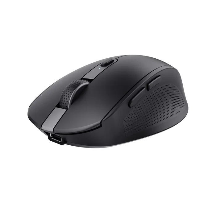 Trust Ozaa - Ratón Inalámbrico Bluetooth/2.4GHz Compacto Silencioso para Oficina, 3200 DPI, Multidispositivo (hasta 3), Recargable USB-C, 6 Botones, Negro Trust Ozaa - Ratón Inalámbrico Bluetooth/2.4GHz Compacto Silencioso para Oficina, 3200 DPI, Multidispositivo (hasta 3), Recargable USB-C, 6 Botones, Negro