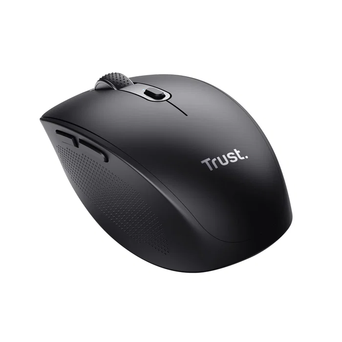 Trust Ozaa - Ratón Inalámbrico Bluetooth/2.4GHz Compacto Silencioso para Oficina, 3200 DPI, Multidispositivo (hasta 3), Recargable USB-C, 6 Botones, Negro Trust Ozaa - Ratón Inalámbrico Bluetooth/2.4GHz Compacto Silencioso para Oficina, 3200 DPI, Multidispositivo (hasta 3), Recargable USB-C, 6 Botones, Negro