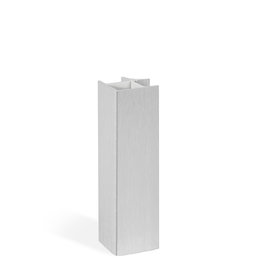 HERRAJES ALK Ángulo Rígido Zesio H80/H100/H147/H164 Plata/Blanco Mate Acabado Mate para Zócalo 80mm 100mm 147mm 164mm Reversible