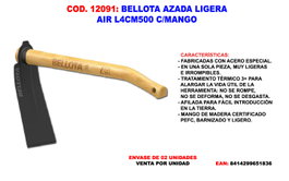 BELLOTA Azada Ligera Air L4CM500 con Mango