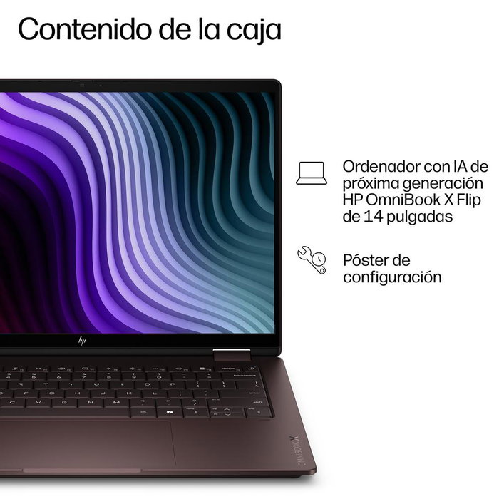 HP OmniBook X Flip 14-kc0004nsx 2 en 1, AMD Ryzen AI 7 450, 32 GB RAM, 1 TB SSD, 14 pulg OLED HP OmniBook X Flip 14-kc0004nsx 2 en 1, AMD Ryzen AI 7 450, 32 GB RAM, 1 TB SSD, 14 pulg OLED