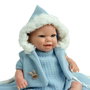 Muñecas Arias Reborn Muñeca Arias 35 cm Marco Azul con Saco Portabebé - Juguete para Niñas de 3 a 99 años en Español