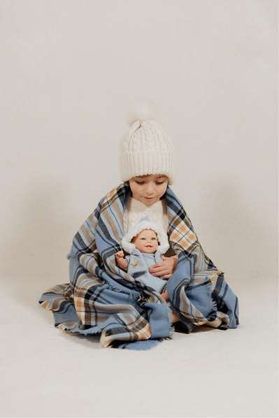 Muñecas Arias Reborn Muñeca Arias 35 cm Marco Azul con Saco Portabebé - Juguete para Niñas de 3 a 99 años en Español