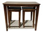 DKD Home Decor Consola Colonial Marron Crudo Mango Algodon 95x81x40 cm Set de 3