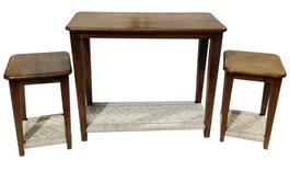 DKD Home Decor Consola Colonial Marron Crudo Mango Algodon 95x81x40 cm Set de 3