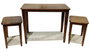 DKD Home Decor Consola Colonial Marron Crudo Mango Algodon 95x81x40 cm Set de 3