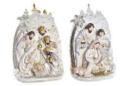 DKD Home Decor Set de 2 Figuras de Nacimiento en Resina, 18x9x25,5 cm, Surtido