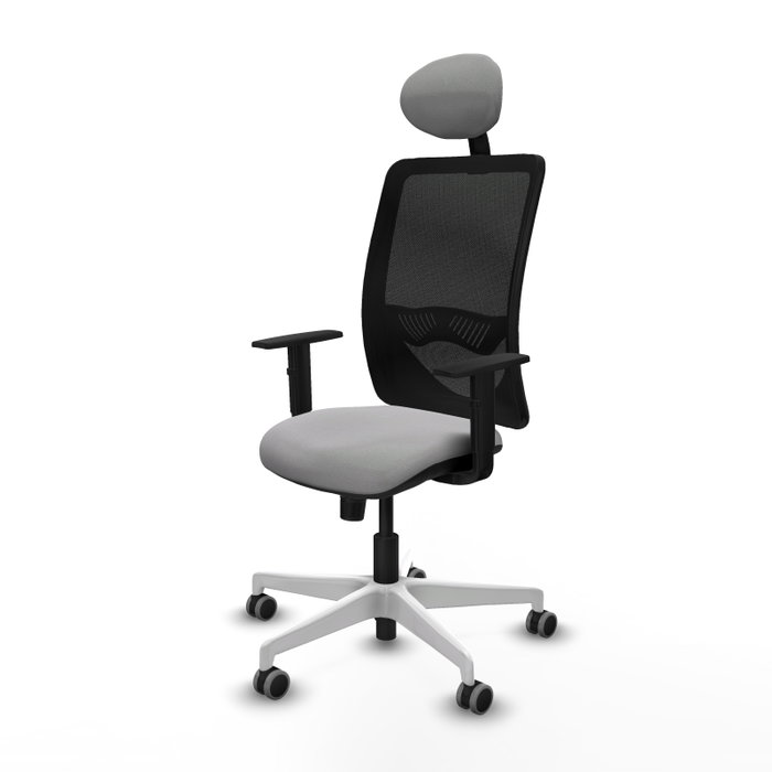 PIQUERAS Y CRESPO Silla de oficina Zulema con Mecanismo Sincro, Gris claro y Negro PIQUERAS Y CRESPO Silla de oficina Zulema con Mecanismo Sincro, Gris claro y Negro