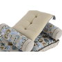 DKD Home Decor Set de 4 Sillones de Algodón Azul y Beige Rajna