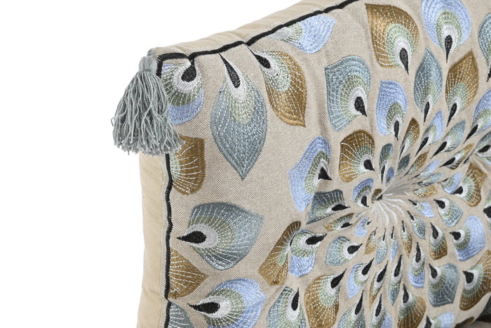 DKD Home Decor Sillon Azul Beige 55 x 18 x 90 cm Set de 4