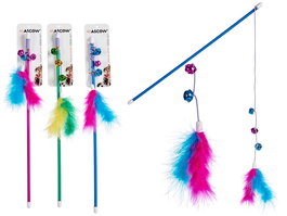 Mascow Palo Juguete Para Gato Con Plumas Surtidos Colores 6x46x3 cm (Set de 36)