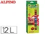 Alpino Pintacolor Tempera en Barra Caja de 12 Colores Surtidos