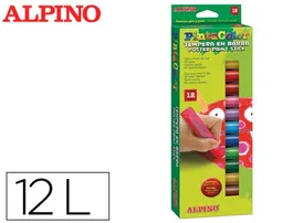 Alpino Pintacolor Tempera en Barra Caja de 12 Colores Surtidos