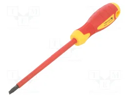HÖGERT TECHNIK Destornillador aislado de punta plana SL 5,5 de 125 mm