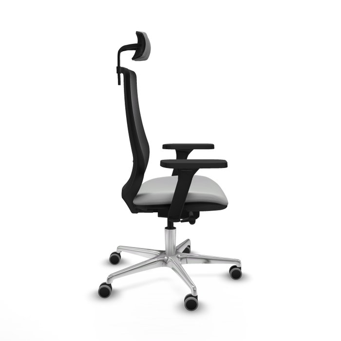 PIQUERAS Y CRESPO Silla de oficina Mardos con mecanismo Sincro/Traslack Gris claro y Negro