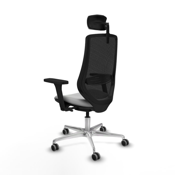 PIQUERAS Y CRESPO Silla de oficina Mardos con mecanismo Sincro/Traslack Gris claro y Negro