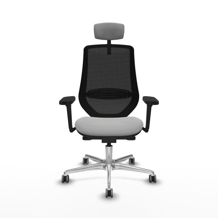 PIQUERAS Y CRESPO Silla de oficina Mardos con mecanismo Sincro/Traslack Gris claro y Negro