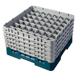 CAMBRO - 49S958-414 - Cesta de lavado 49 comp. 5 alturas - 6 cm Ø máx. - alt. máx. 25,8 cm - 50 x 50 x 30,8 cm - Cerceta
