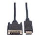 ROLINE Cable Adaptador DisplayPort a DVI-D, 1,5 m, Negro