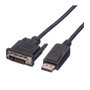 ROLINE Cable Adaptador DisplayPort a DVI-D, 1,5 m, Negro