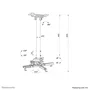Neomounts CL25-540BL1 Soporte de techo universal para proyectores, regulable en altura (60.5-90.5 cm), capacidad 35 kg, negro
