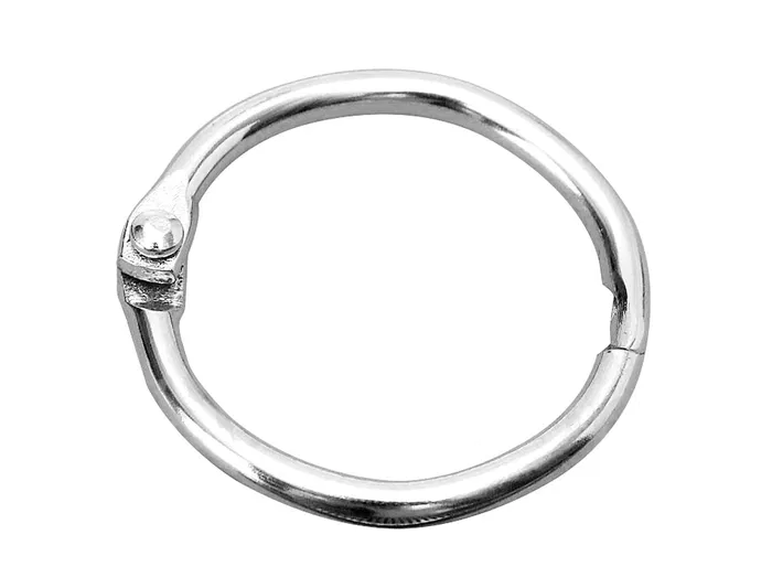 Liderpapel Anilla Bisagra N.2 Niquelada Diámetro 30 mm Caja de 20 Unidades