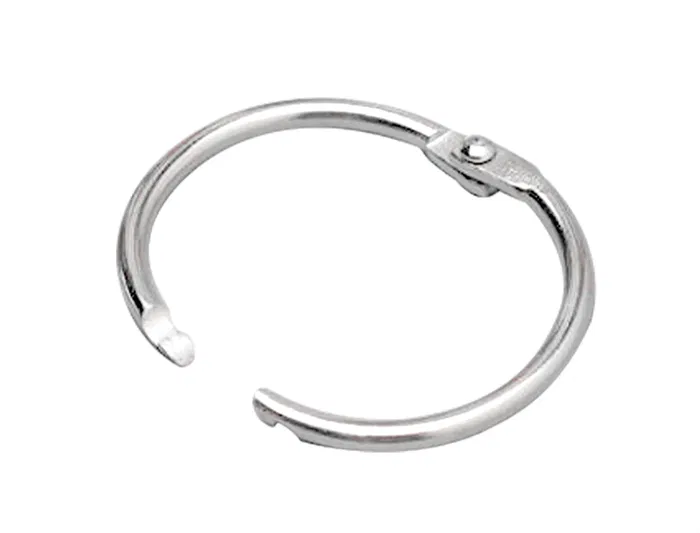 Liderpapel Anilla Bisagra N.2 Niquelada Diámetro 30 mm Caja de 20 Unidades