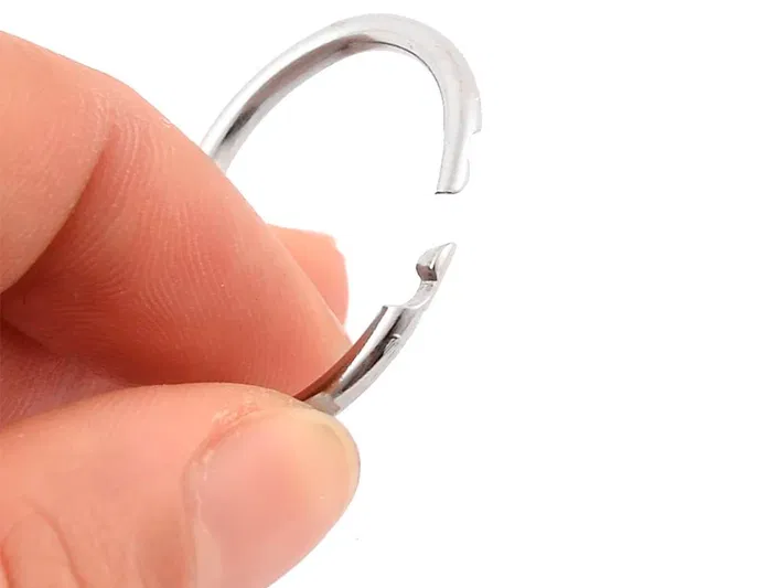 Liderpapel Anilla Bisagra N.2 Niquelada Diámetro 30 mm Caja de 20 Unidades