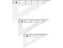Liderpapel Cartabón de Plástico Cristal 20 cm