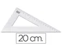 Liderpapel Cartabón de Plástico Cristal 20 cm