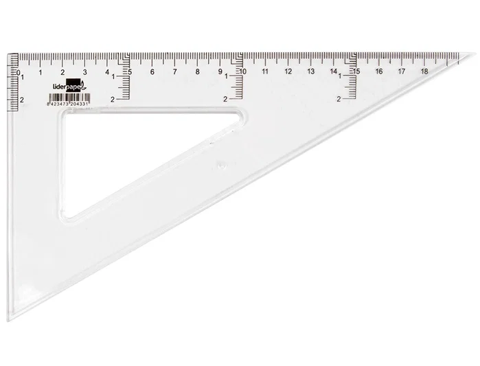 Liderpapel Cartabón de Plástico Cristal 20 cm Liderpapel Cartabón de Plástico Cristal 20 cm