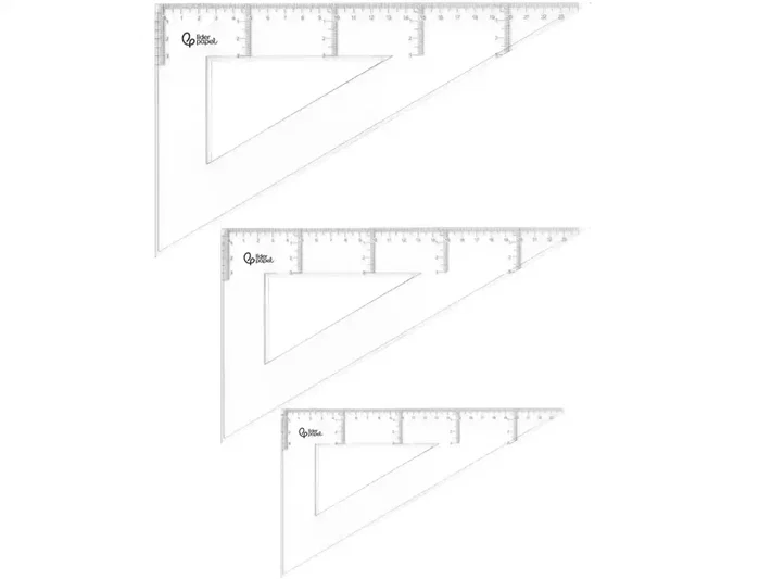 Liderpapel Cartabón de Plástico Cristal 20 cm